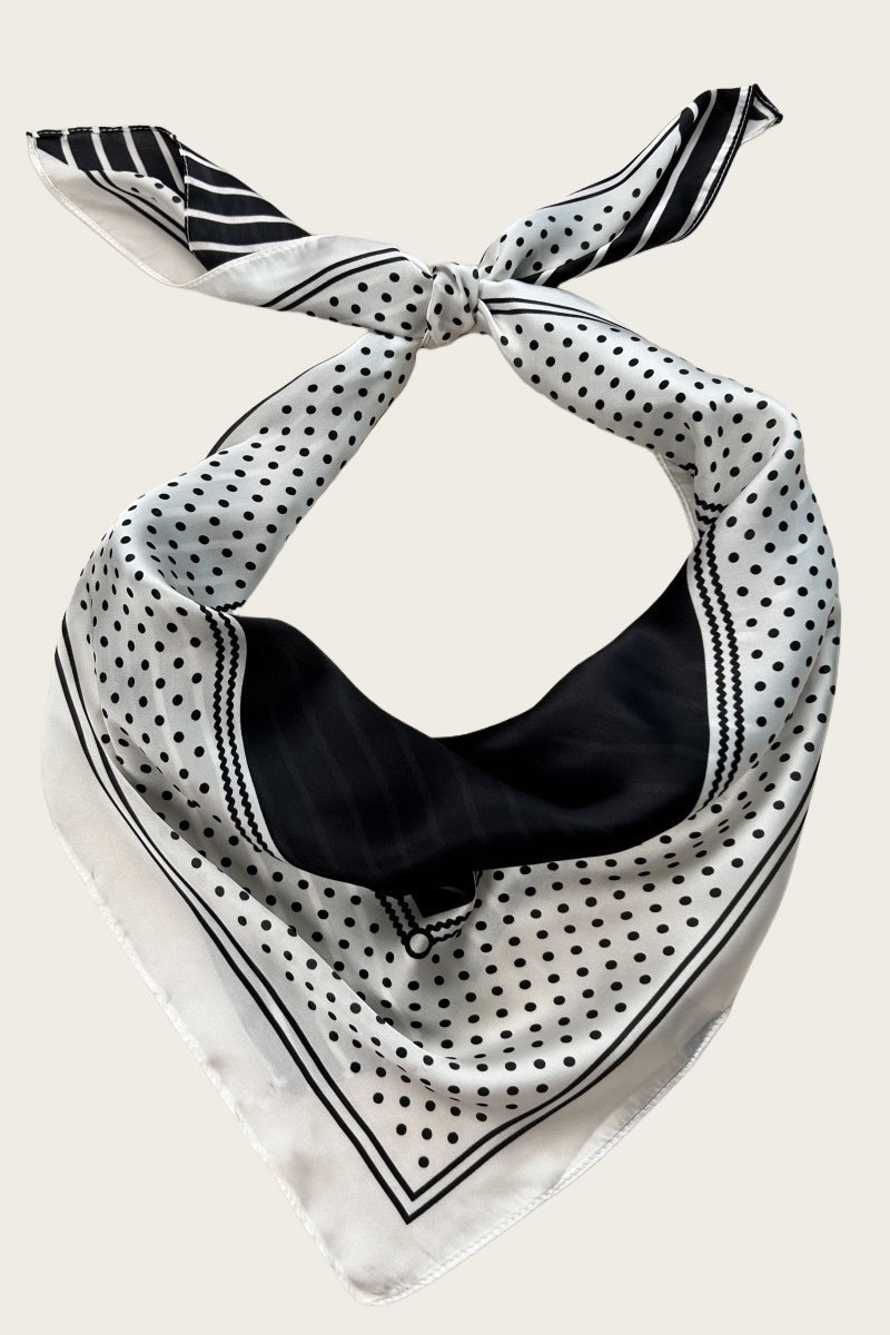 Striped Dot Silky Bandana β Multi-Way Style Scarf ππ§£ Leto Collection