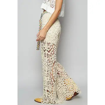 POL Crochet straight leg pants