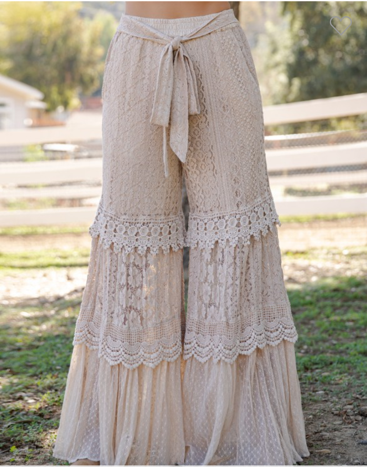 Young Threads - Desert Dreams Boho Goddess Cloud Tiered Lace Pants