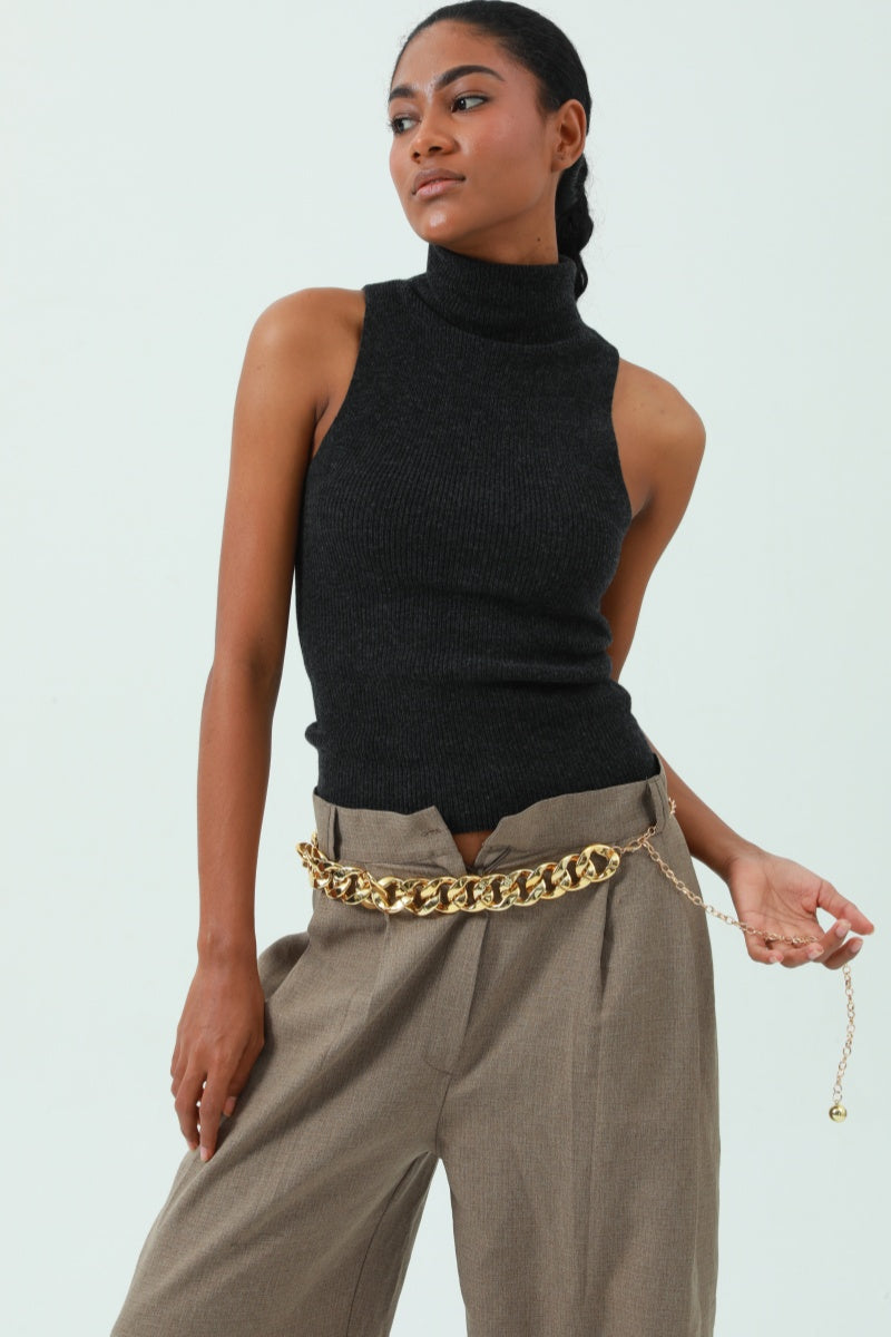 Chic Plated Waist Chain - Secure Hook Closure 🔗 Leto Collection