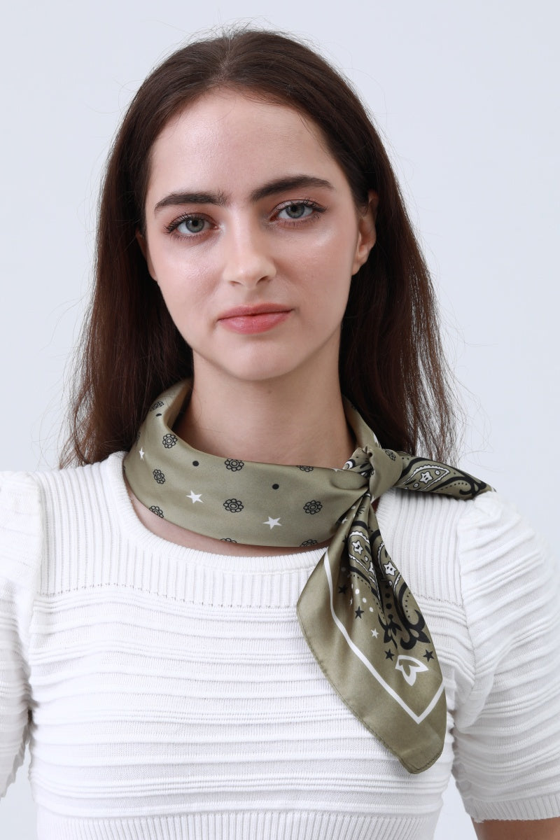 Paisley Silky Square Scarf - Multi-Use Accessory 🌸🧣 Leto Collection