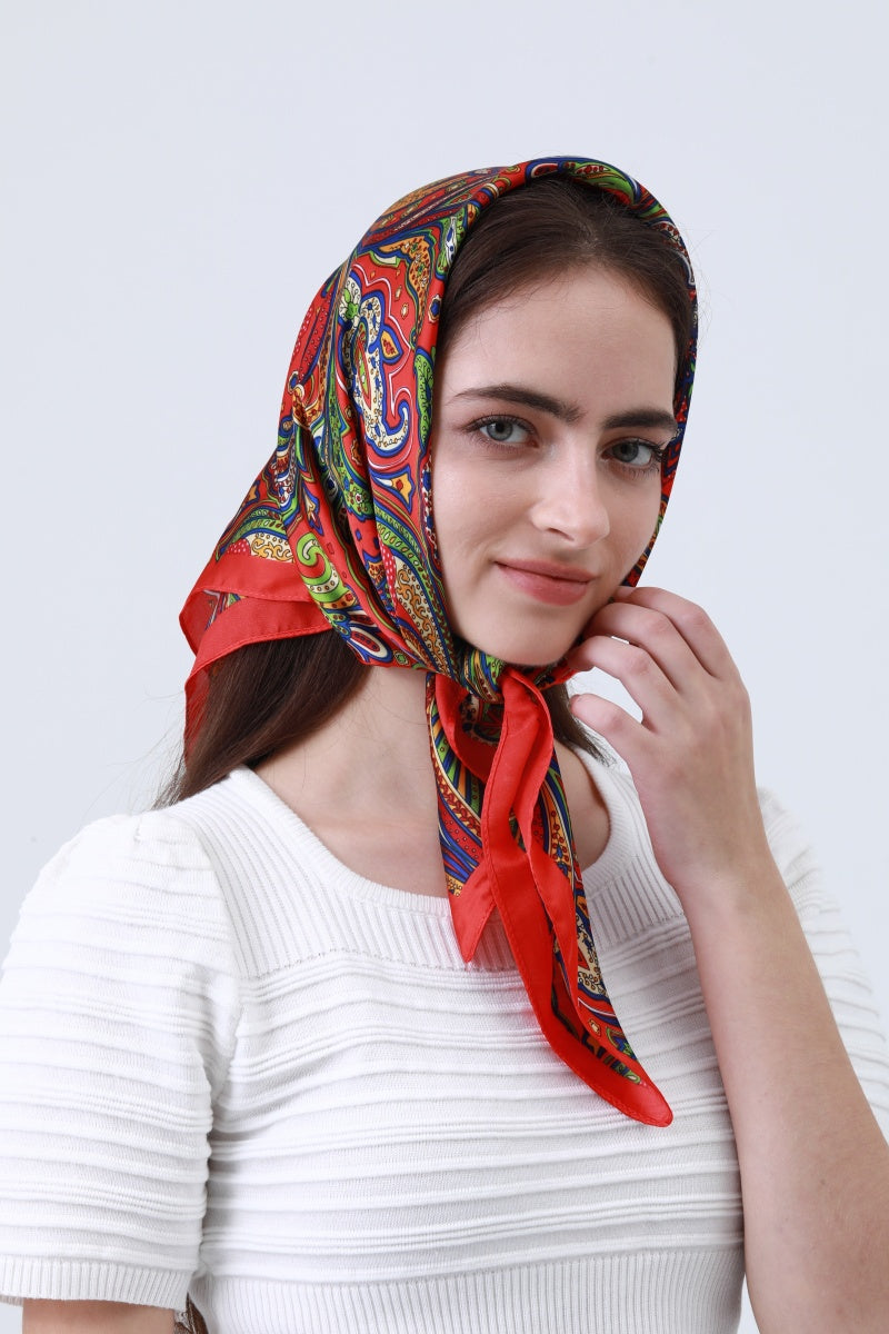 Vintage Paisley Silky Scarf - Timeless Bohemian Accent 🌸🧣 Leto Collection
