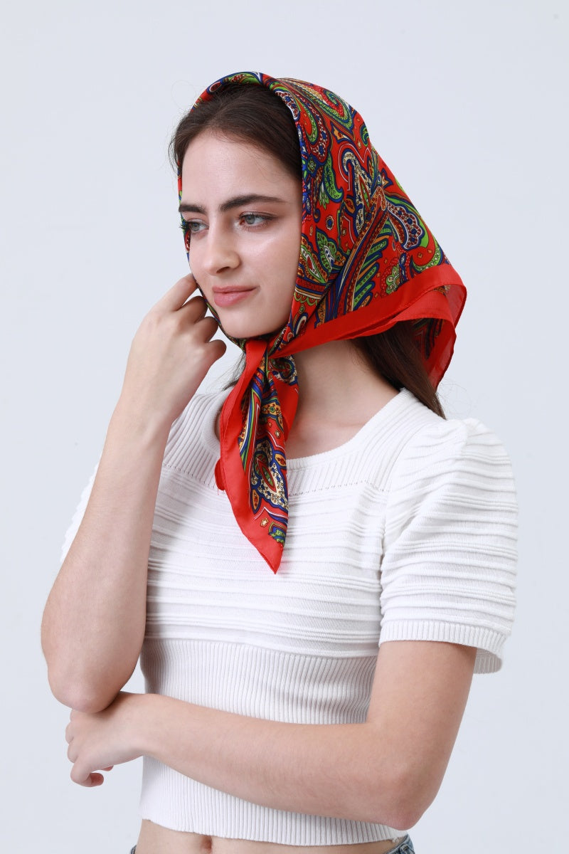 Vintage Paisley Silky Scarf - Timeless Bohemian Accent 🌸🧣 Leto Collection