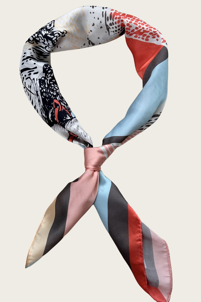 Equestrian Print Silk Scarf – Classic Horse Design 🐎🧣 Leto Collection