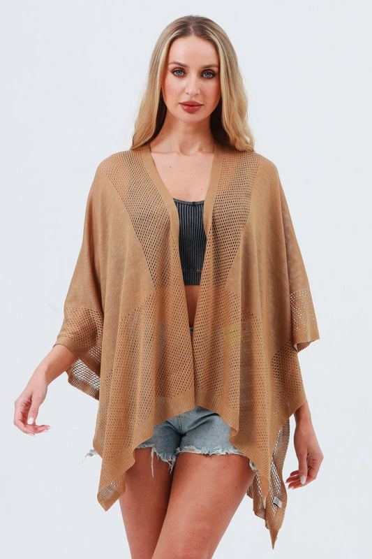 Oversized Mesh Knit Kimono – Lightweight & Airy Cover-Up 🌬️🧥